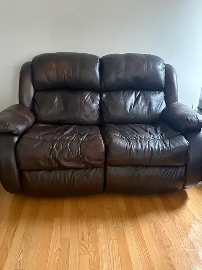 Used leather loveseat chair for sale, View more