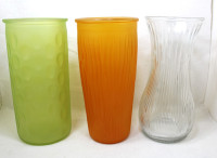 3 Large Vases Assorted Colors