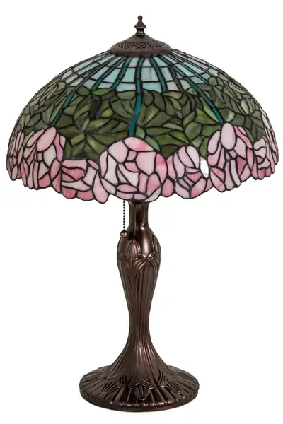 Cabbage Rose Metal Table Lamp, View more