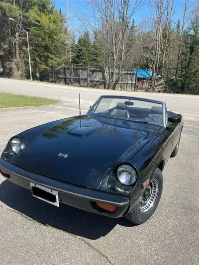 1973 Jensen Healey Roadster MK1. Dual overhead cam Lotus engine with a 4 speed manual transmission....