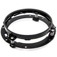 Black 7" LED Headlight Mounting Ring Trim Bracket for Harley