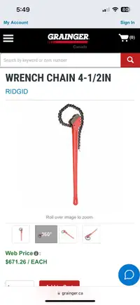 Ridgid chain strap wrench - C-36