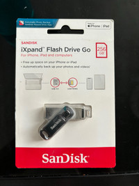Neuf, dans l’emballage. Sandisk iXpand flash drive 256GO