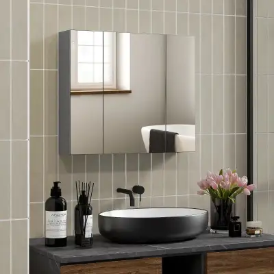 28" x 24"  3 door Wall Mounted Mirror medicine Cabinet, View more