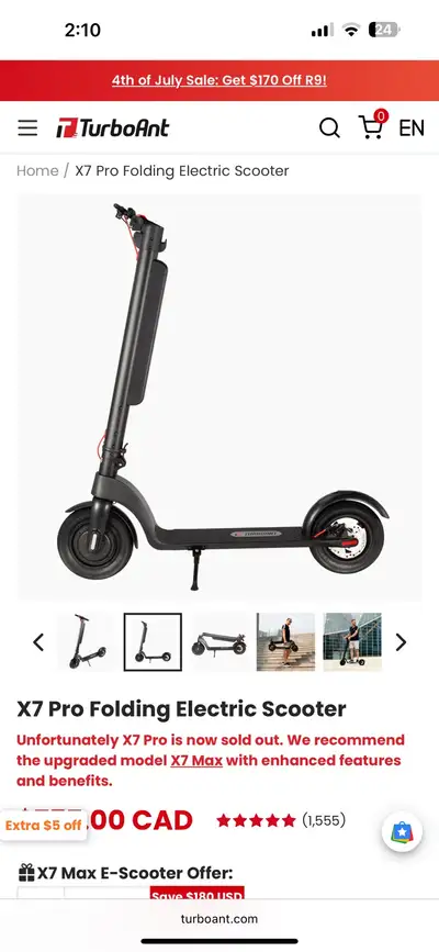 TurboAnt X7 Pro Scooter, View more