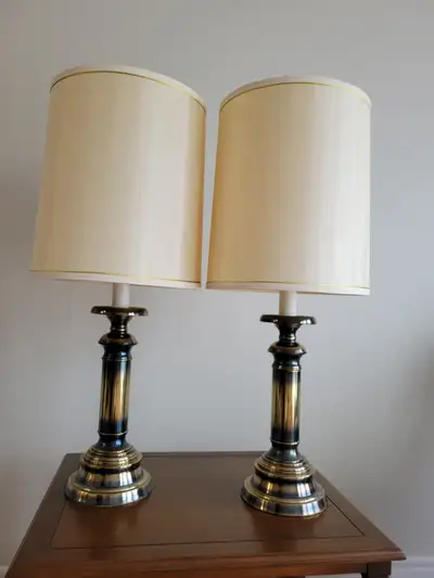 Set of table lamps with shades and fully working, View more