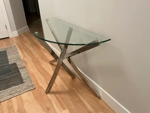 Glass and Chrome accent table in Other Tables in Bedford - Image 7