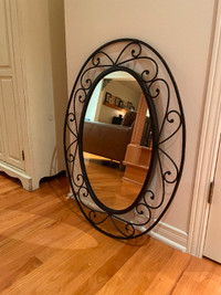 Miroir bronze en fer forgé