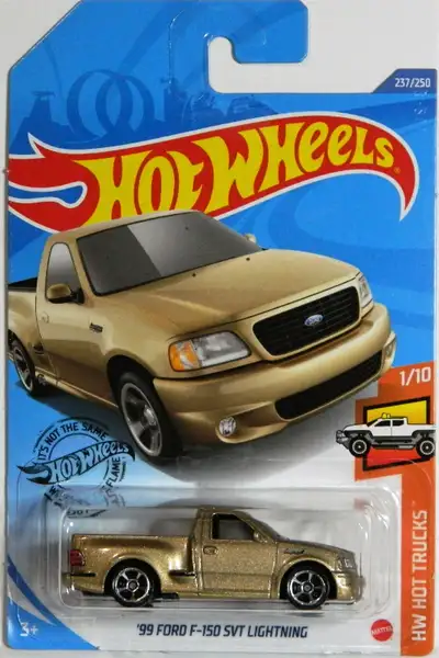 Hot Wheels 1999 Ford F-150 SVT Lightning diecast new in package, $5 each. Pickup in north Ajax, ship...