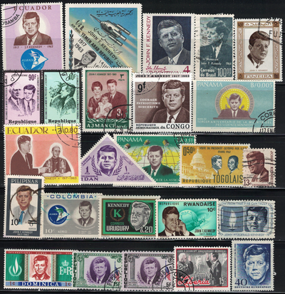 President John F. Kennedy, 25 Different Stamps, View more