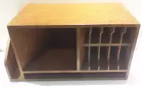 Plywood desktop countertop storage organizer
