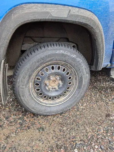 Set of 4 Firestone Winter force 2 tires. Have used 3 winters, still in top shape, never plugged or p...