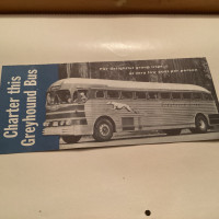 Vintage Advertising Greyhound Bus Lines Charter Brochure