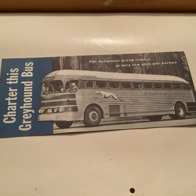 Vintage Advertising Greyhound Bus Lines Charter Brochure in Arts & Collectibles in Kamloops