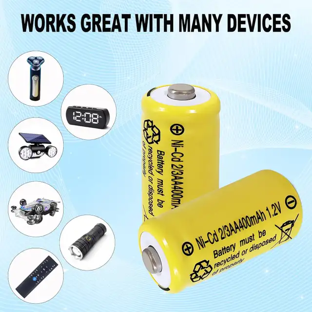2/3AA Size Rechargeable Batteries 10 Pcs, 2/3 AA NI-CD 1.2V 400m in Other in City of Toronto - Image 5