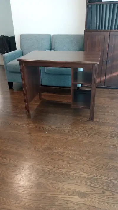 Ikea Brusali brown wood desk, View more