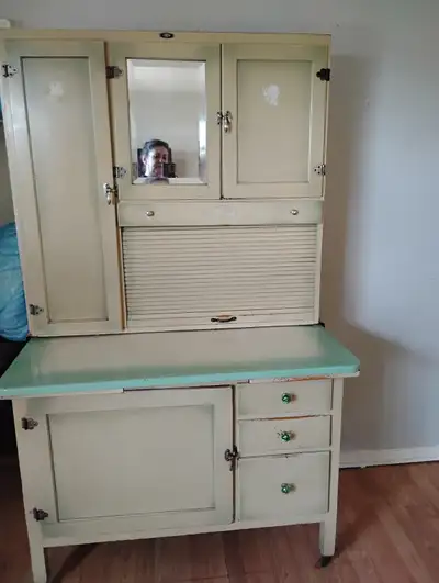 Antique Knechtel Kitchen Hoosier style Kabinet-circa 1920s-1930s, View more