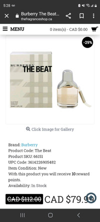 Burberry The Beat perfume 
