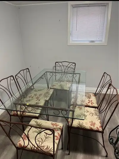 Glass patio set, View more