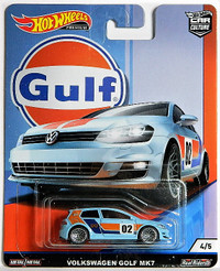 Hot Wheels Premium 1/64 Volkswagen Golf MK7 GULF Diecast Car