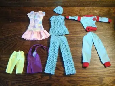 4  Vintage  Barbie Outfits  1980's- 1990's, View more