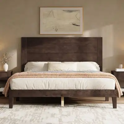 Queen size All Wood Bed Frame, View more