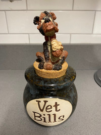 Vet bills novelty coin jar