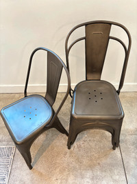 Gunmetal Dining Chairs (without arms)