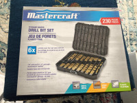 Mastercraft 230 piece titanium coated drill bit set. Never been 