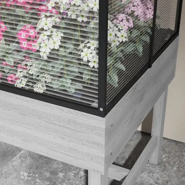 Wood Elevated Planter Box with Cold Frame Greenhouse, Raised Gar in Patio & Garden Furniture in Markham / York Region - Image 9