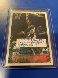 Ray Allen RC Topps 1996-97 #217 NBA Showcase 267