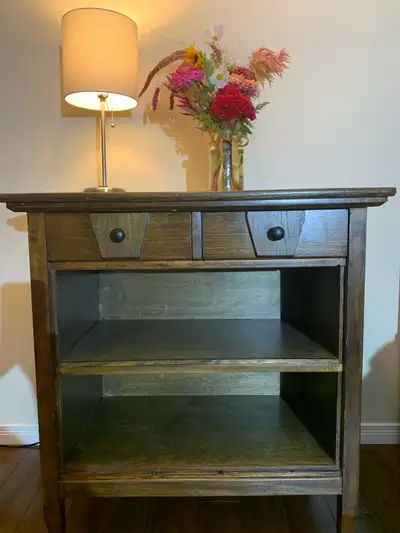 Wood Side Table Cabinet Storage Bookshelf, View more