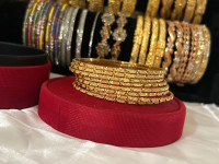 Gold formed bangles 