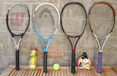  Tennis Racquet Bundle – 4 Adult Rackets Head Yonex Wilson + b, View more