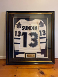 Authentic Sundin “Captain’s Series” framed and signed jersey