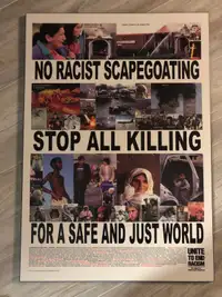 Poster - Unite to End Racism Plak-it poster board