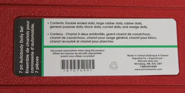 NEW 7 Piece Rubber Dolly Set64313484867330122