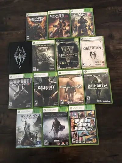 Xbox Accessories w/ 3 Controllers plus Xbox and Xbox 360 Games, View more