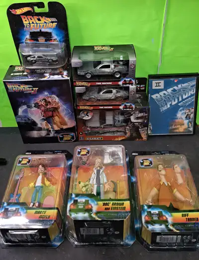 Back To The Future figure lot, comes with everything you see here, all brand new, sealed, and one pr...