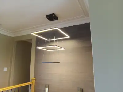 LED 3-Tier Pendant (ET2 Lighting E22407-BZ Quad), View more