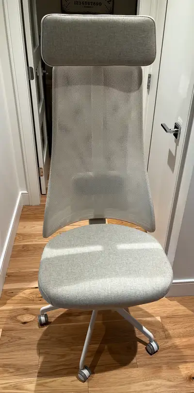IKEA white mesh office chair w fabric seat (JÄRVFJÄLLET), View more