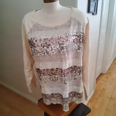 Addition Elle Sequin and Lace Sweatshirt, View more