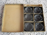 Vintage Set of Glass Salt Dishes with Spoons--in Original Box