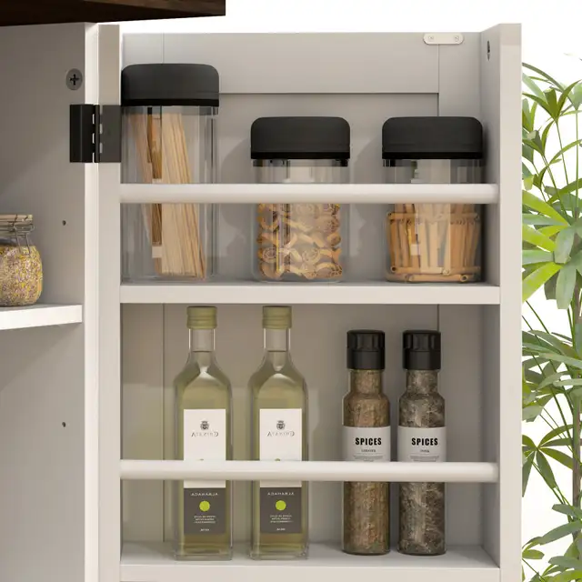 64" Tall Kitchen Pantry Cabinet with Spice Racks and Adjustable in Storage & Organization in Markham / York Region - Image 6