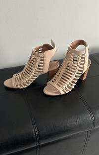 Beige high heels 