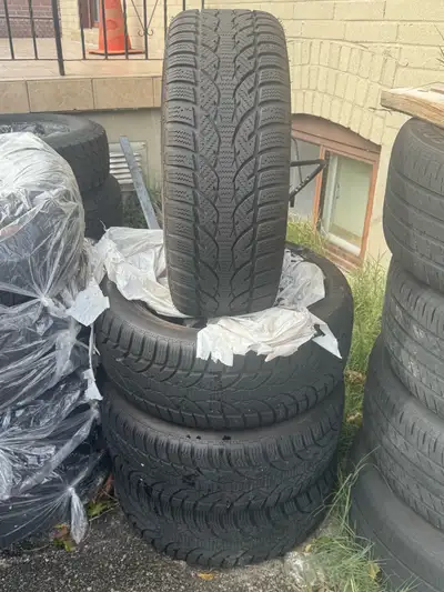 Nearly new Winter tires 90+ % tread left 225/50/17 (Standard load) on 5x120 steel rims Was used on a...