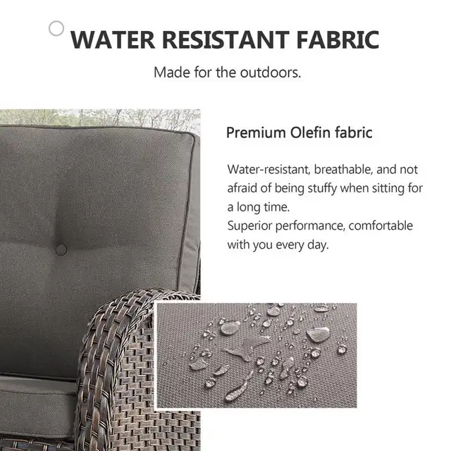 5-Person Outdoor Wicker Sofa Seating Group With Cushions in Patio & Garden Furniture in Markham / York Region - Image 10