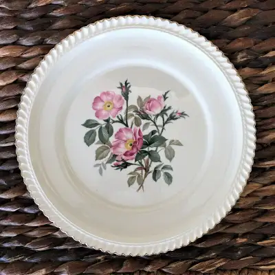Harker Pottery Dish Wild Rose 10.5" Dinner Plate Vintage, View more