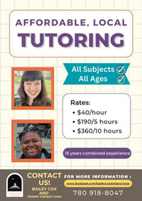 Affordable Local Tutoring in All Subjects for All Ages 