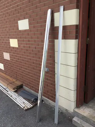Brand new never used, aluminum stair nose edging 18 pieces @ 60 inches plus long, $15 per length, ha...